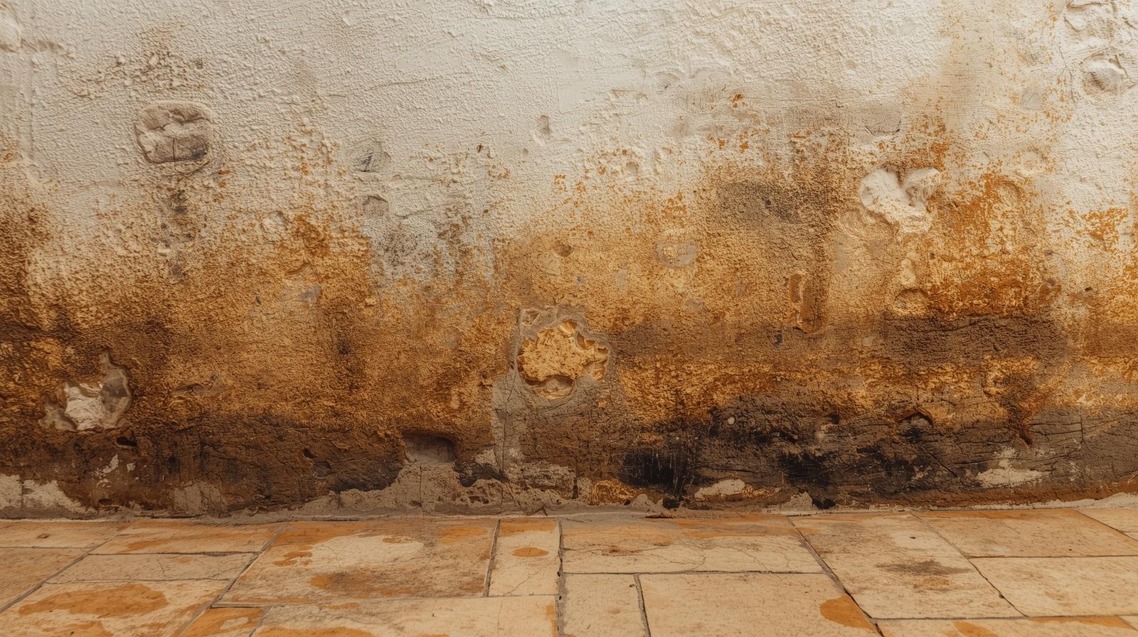 Revêtement mural qui se décolle et peinture qui cloque à cause d'une infiltration d'eau dans le 64.