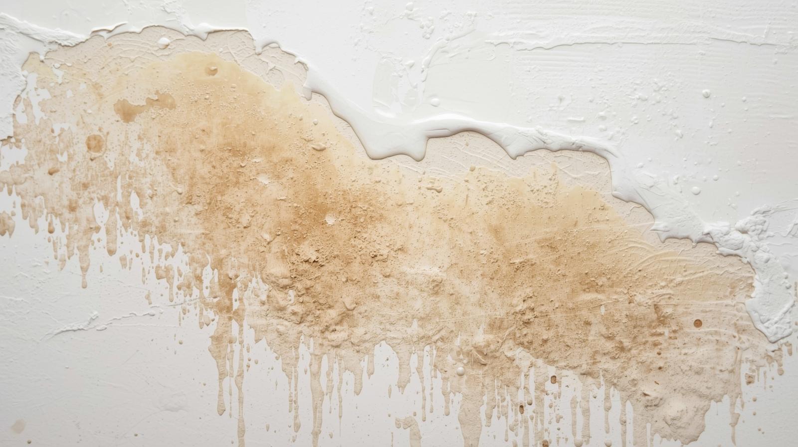 Apparition de taches brunes et de salpêtre à la base d'un mur humide dans une maison landaise à Dax.