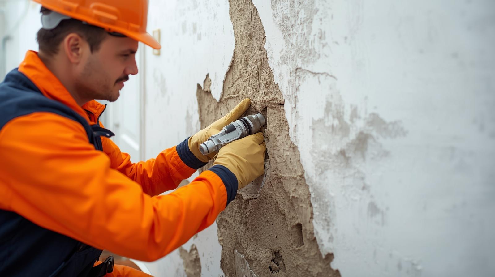 Travaux d'étanchéité et isolation des murs extérieurs par l'expert humidité 40 & 64.