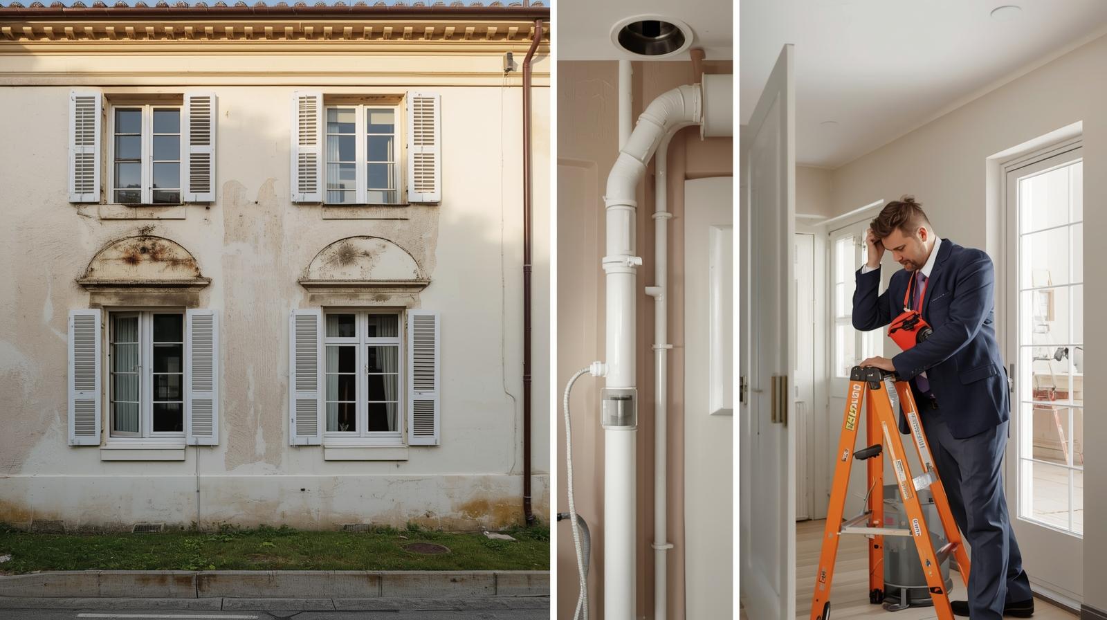 Installation d'un système de ventilation positive pour lutter contre la condensation dans un appartement à Biarritz.