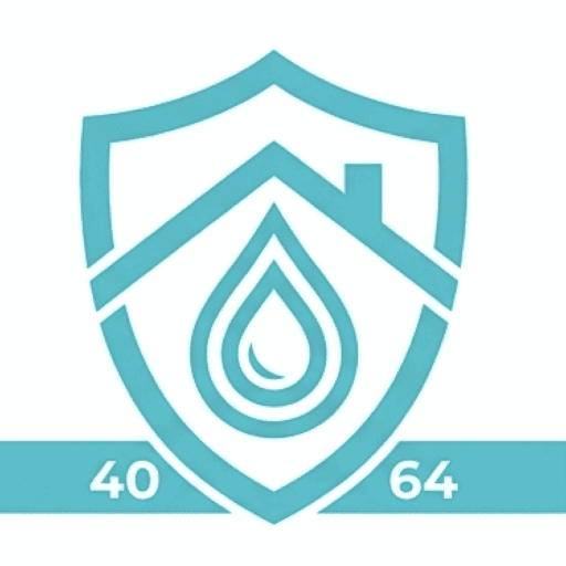 Logo favicon turquoise Expert Humidité 40-64 représentant une goutte d'eau protégée par un bouclier pour le traitement de l'humidité dans les Landes et le Pays Basque.